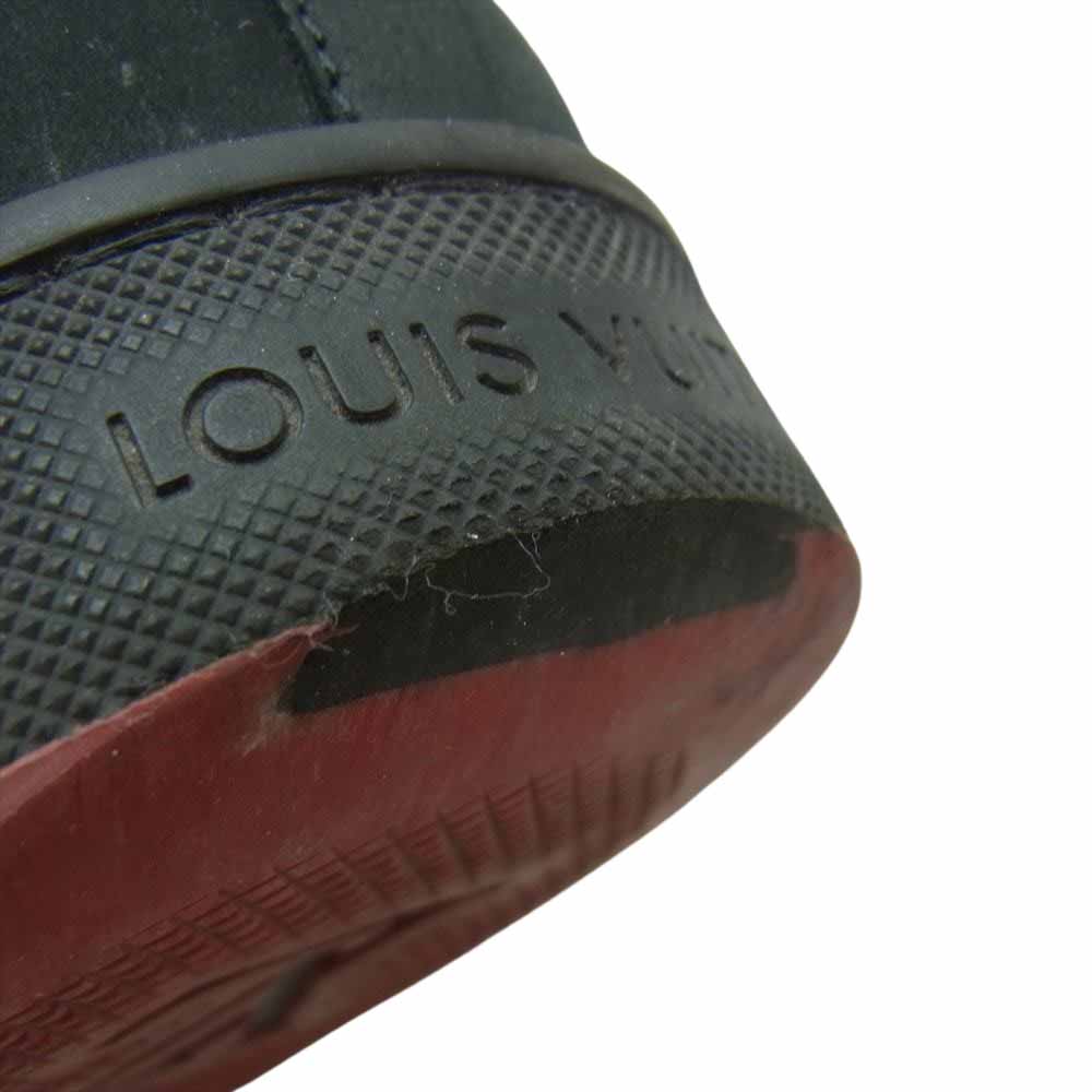 LOUIS VUITTON ルイ・ヴィトン フック シューレース ヌバック ハイカット スニーカー ブラック系 8【中古】