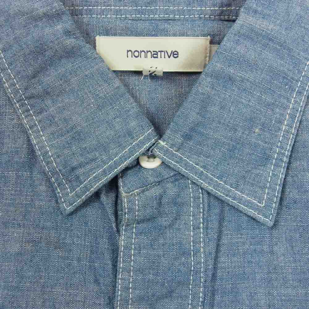 nonnative ノンネイティブ HUNTER SHIRTS デニム シャンブレー 長袖シャツ インディゴブルー系 2【中古】
