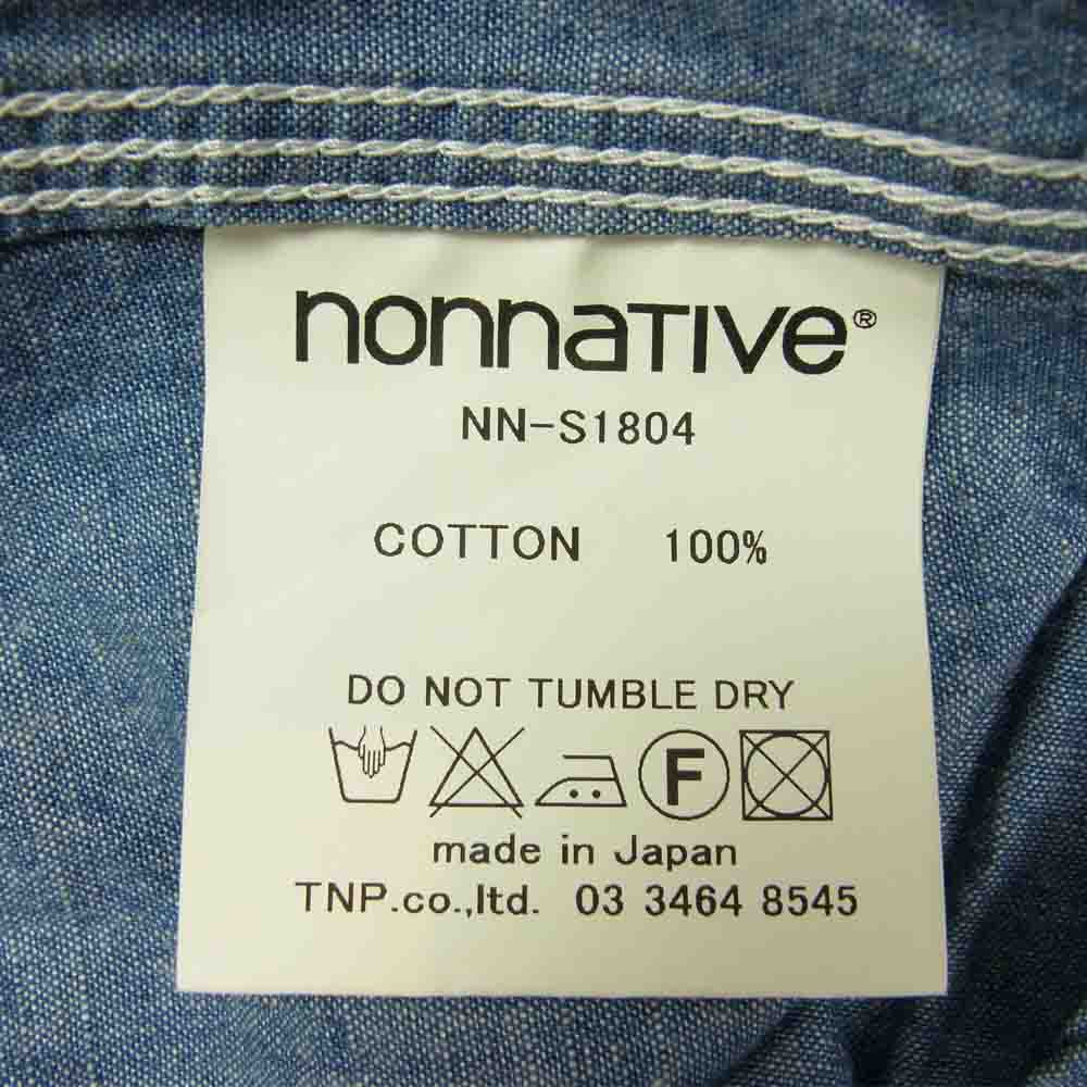 nonnative ノンネイティブ HUNTER SHIRTS デニム シャンブレー 長袖シャツ インディゴブルー系 2【中古】