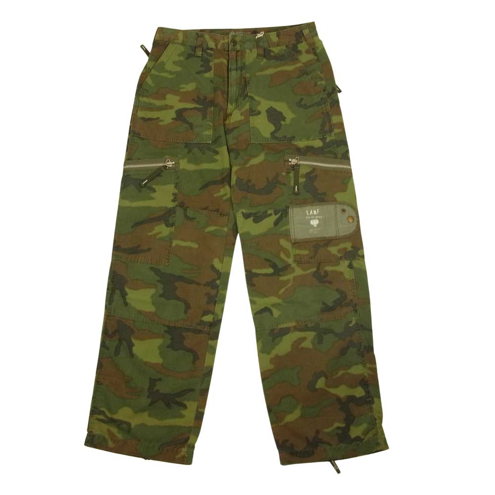 WTAPS ダブルタップス 091GWDT-PTM03 TROUSERS FATIGUE COTTON RIPSTOP CAMO カモ トラウザー ファティーグ カーゴ リップストップ パンツ カーキ系 S【中古】