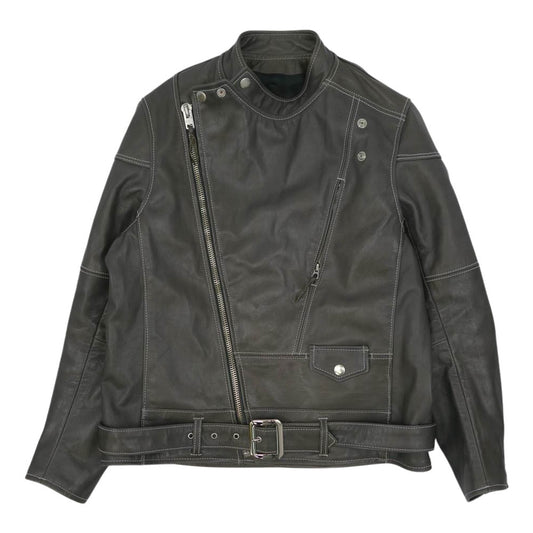 BRU NA BOINNE ブルーナボイン 5L-0007 スカイジャケット ホースハイド レザー ダブルライダース ジャケット グレー系 XL【中古】