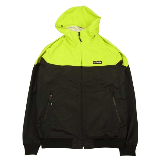STUSSY ステューシー ナイロン フルジップ フーデッド ジャケット ブラック系 M【中古】