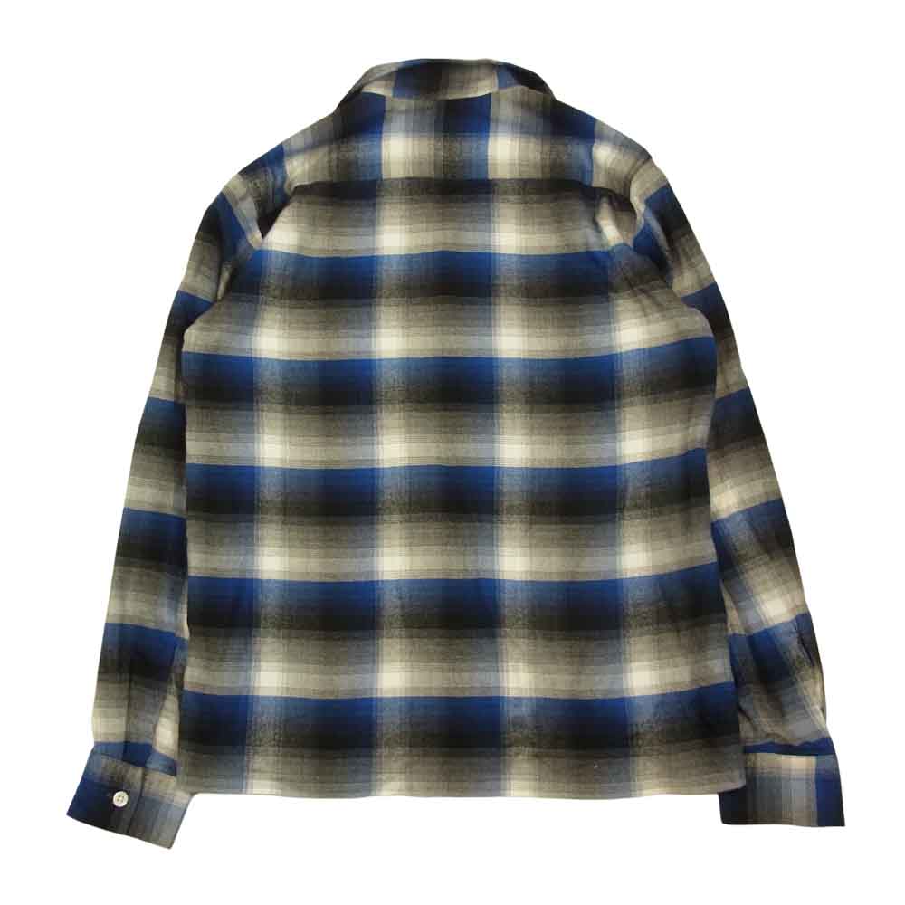 WACKO MARIA ワコマリア WM1803B オンブレ レーヨン チェックシャツ ブルー系 S【中古】