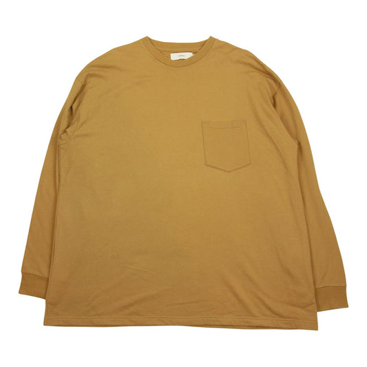 GRAPHPAPER グラフペーパー GM183-70078 18AW L/S Pocket Sweat Tee  胸ポケット スウェット カットソー ブラウン系 F【中古】