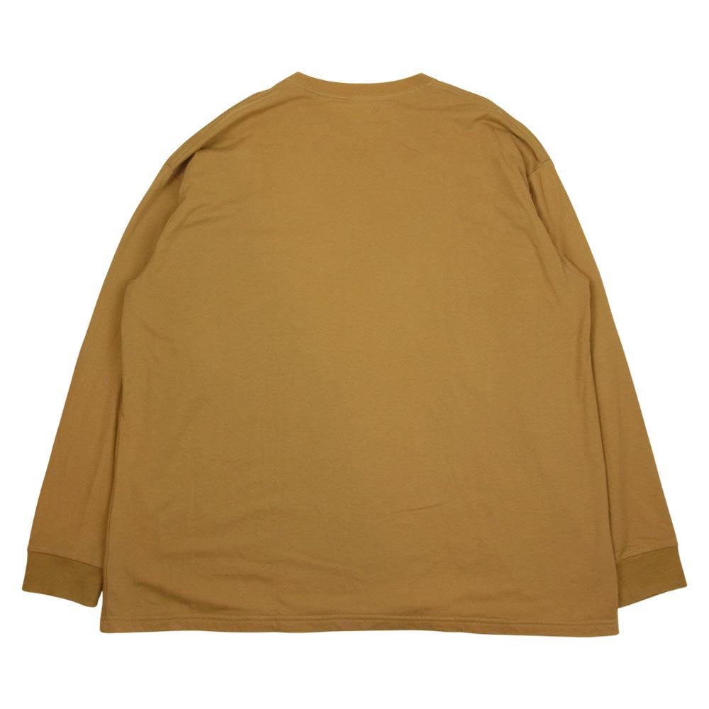 GRAPHPAPER グラフペーパー GM183-70078 18AW L/S Pocket Sweat Tee  胸ポケット スウェット カットソー ブラウン系 F【中古】
