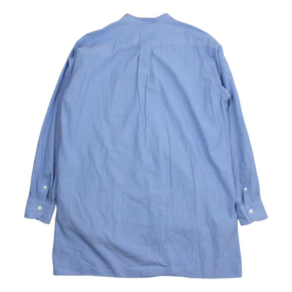 COMOLI コモリ S03-02002 20AW バンドカラー 長袖 コットン ロングスリーブ シャツ SAX ブルー系 2【中古】