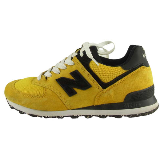 NEW BALANCE ニューバランス USA製 US574M1 ローカット スニーカー イエロー系 26㎝【中古】
