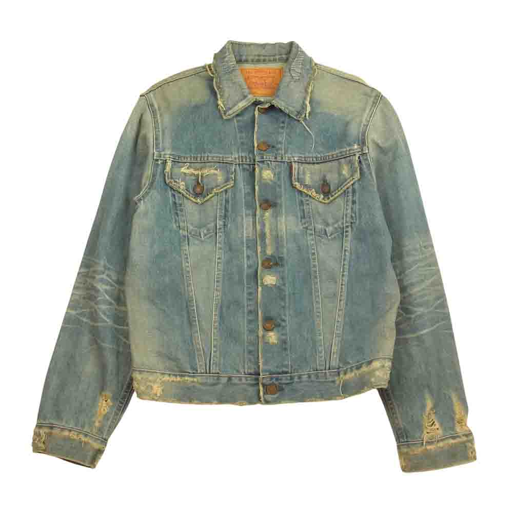 Levi's リーバイス J22732　0105 ダメージリペア加工 70505 3rd デニム ジャケット インディゴブルー系 40【中古】