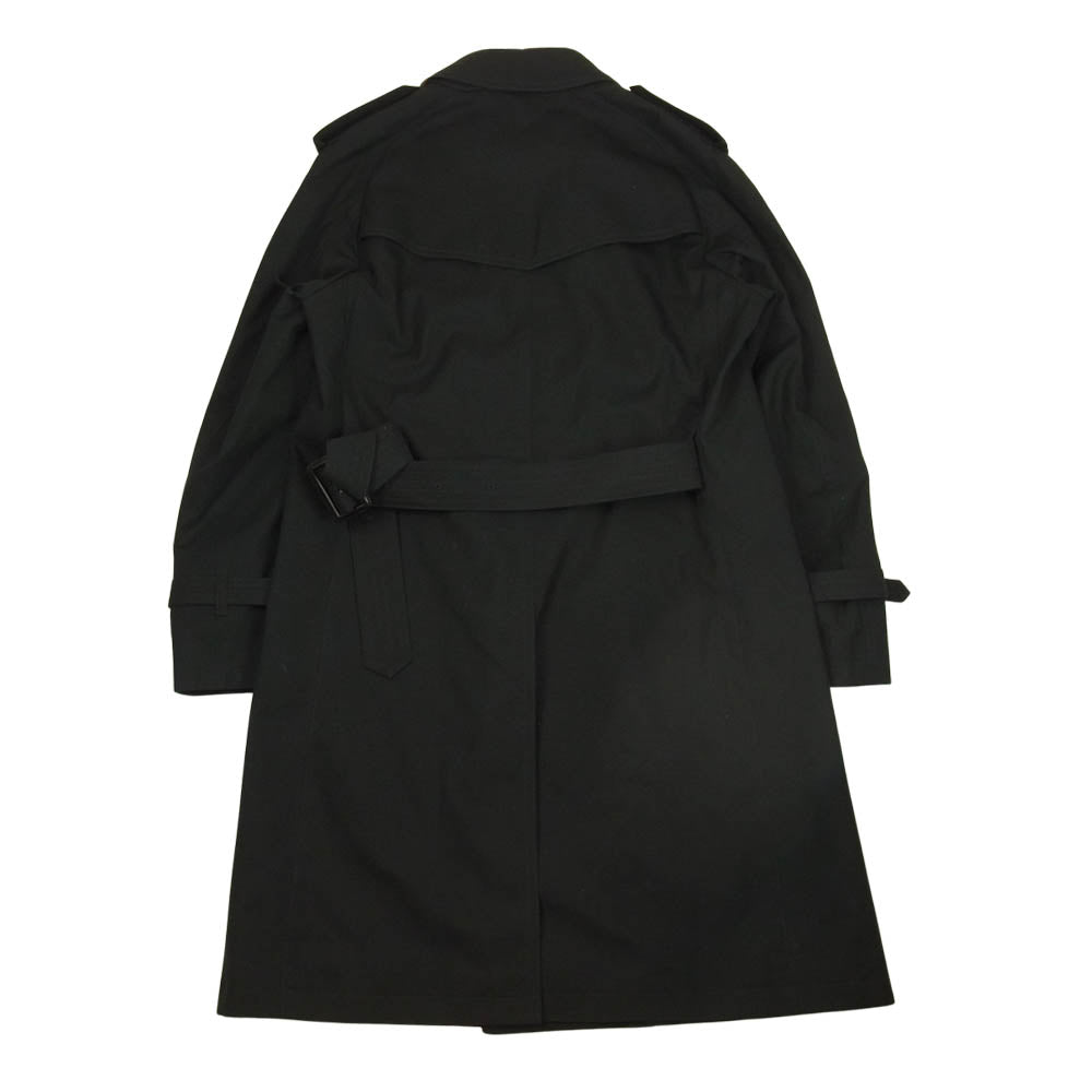 クレストブリッジ ブラックレーベル クラシカル W コットン トレンチコート ネイビー系 M【中古】