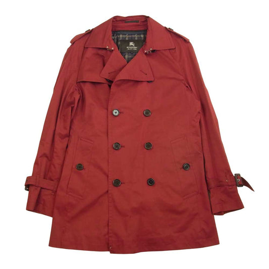 BURBERRY BLACK LABEL バーバリーブラックレーベル D1A10-700-16 ギャバジン ショート トレンチ コート ライナー付属 ワインレッド系 L【中古】