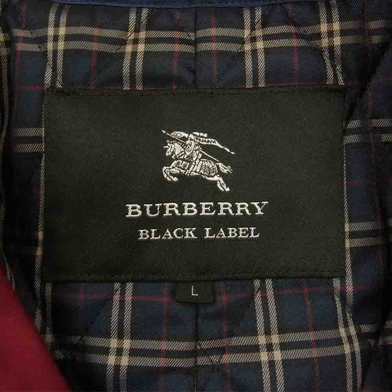 BURBERRY BLACK LABEL バーバリーブラックレーベル D1A10-700-16 ギャバジン ショート トレンチ コート ライナー付属 ワインレッド系 L【中古】