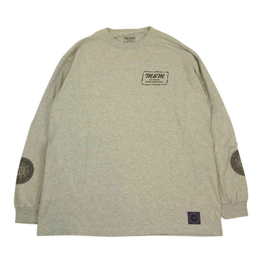 MASSES マシス × M&M エムアンドエム T-SHIRTS L/S m&m SP3 長袖 Tシャツ  グレー系 XL【美品】【中古】