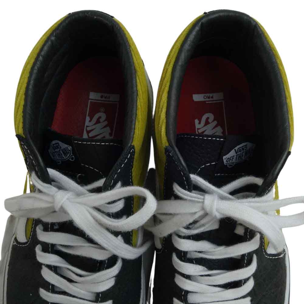 Supreme シュプリーム 721454 × VANS SK8-MID & LAMPIN CORDUROY CROC PACK スケートミッド & ランピン コーデュロイ クロコ スニーカー ブラック系 イエロー系 27cm【中古】
