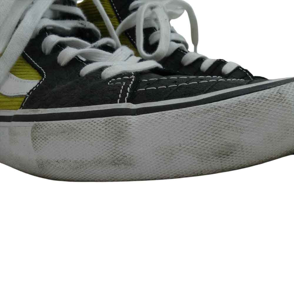 Supreme シュプリーム 721454 × VANS SK8-MID & LAMPIN CORDUROY CROC PACK スケートミッド & ランピン コーデュロイ クロコ スニーカー ブラック系 イエロー系 27cm【中古】