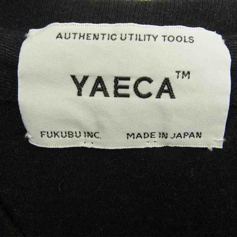 YAECA ヤエカ ポケット付き クルーネック 半袖 Tシャツ ブラック系【中古】