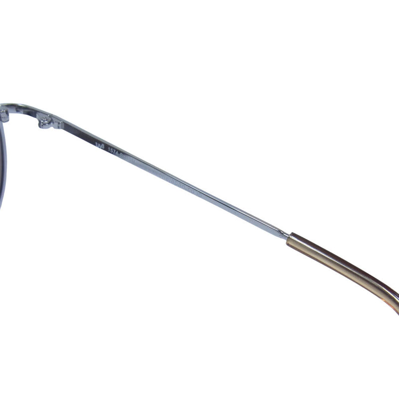 アイゾーン ニューヨーク 1574-BK10M UV3 ブルーミラー ブラックレンズ シルバーフレーム サングラス アイウェア 眼鏡 ブルー系【極上美品】【中古】