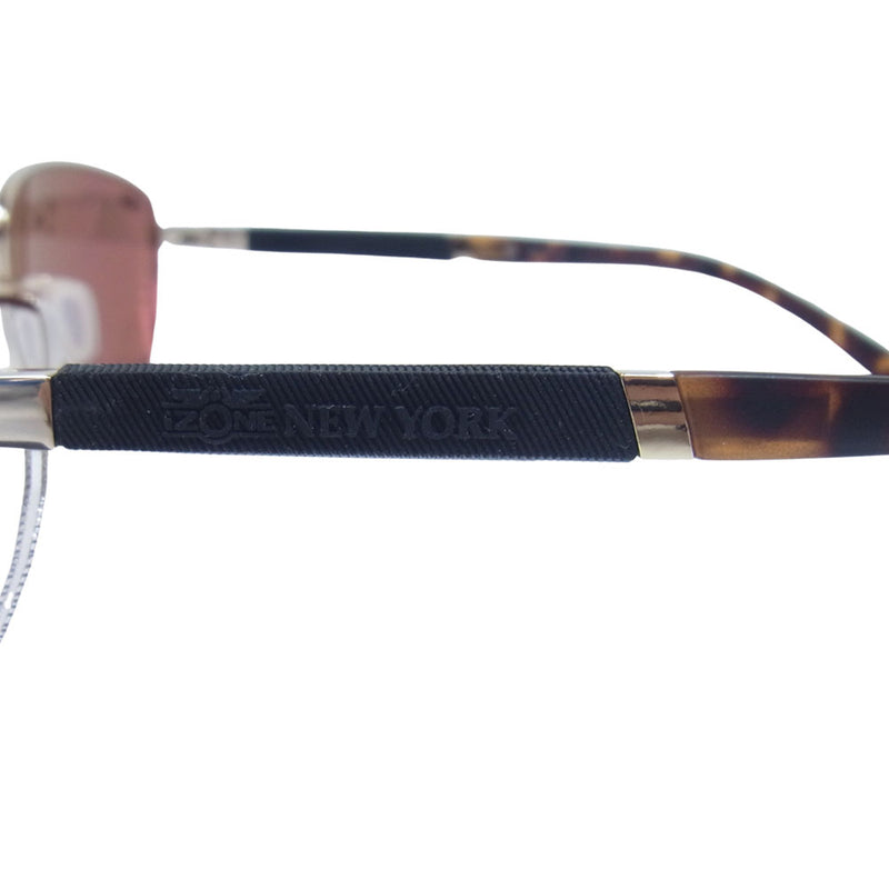 アイゾーン ニューヨーク P110-DR12 IDシリーズ 高機能偏光レンズ コッパーブラウンレンズ ゴールドフレーム サングラス アイウェア 眼鏡 ブラウン系【極上美品】【中古】