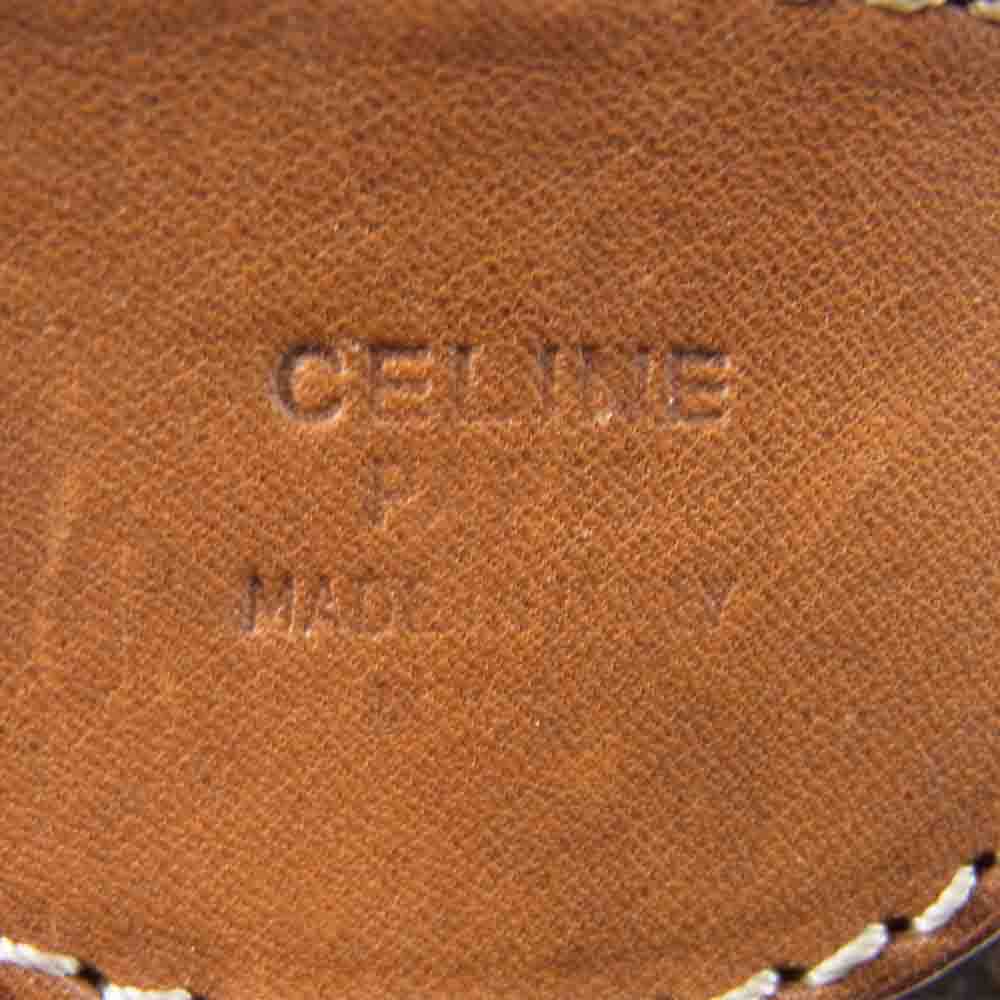 CELINE セリーヌ ヴィンテージ マカダム柄 ボストン バッグ イタリア製 ブラウン系【中古】