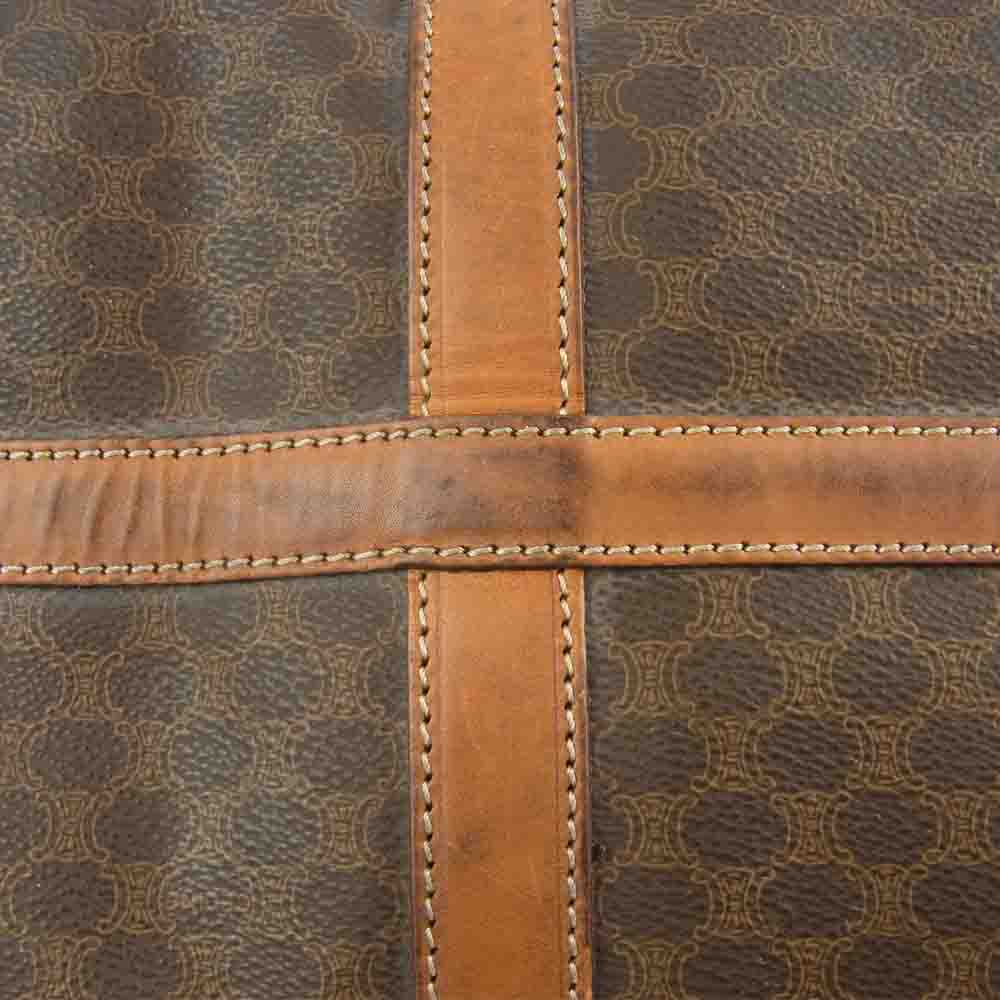 CELINE セリーヌ ヴィンテージ マカダム柄 ボストン バッグ イタリア製 ブラウン系【中古】