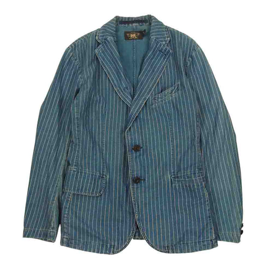 RRL ダブルアールエル 国内正規品 インディゴ ウォバッシュ ストライプ テーラード ジャケット インディゴブルー系 XS【中古】