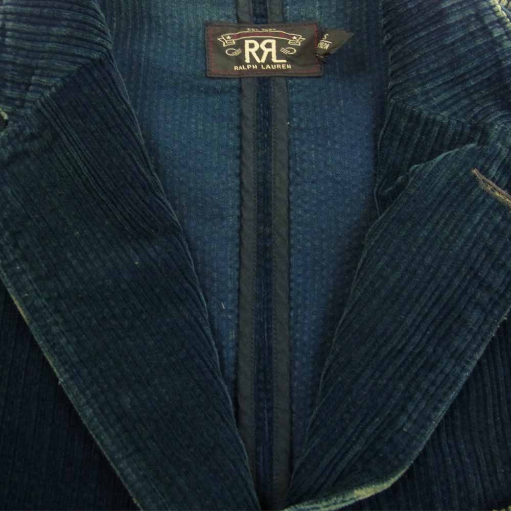 RRL ダブルアールエル 国内正規品 Ladlow スポーツ コート インディゴ染め コーデュロイ Sport Coat テーラード ジャケット インディゴブルー系 S【極上美品】【中古】