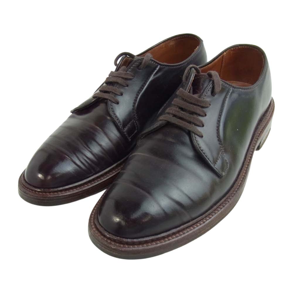 ALDEN オールデン D5411 Antique Plain Toe Blucher コードバン プレーントゥ シューズ ダークバーガンディ 6E【中古】