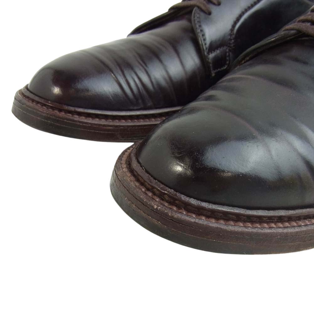 ALDEN オールデン D5411 Antique Plain Toe Blucher コードバン プレーントゥ シューズ ダークバーガンディ 6E【中古】
