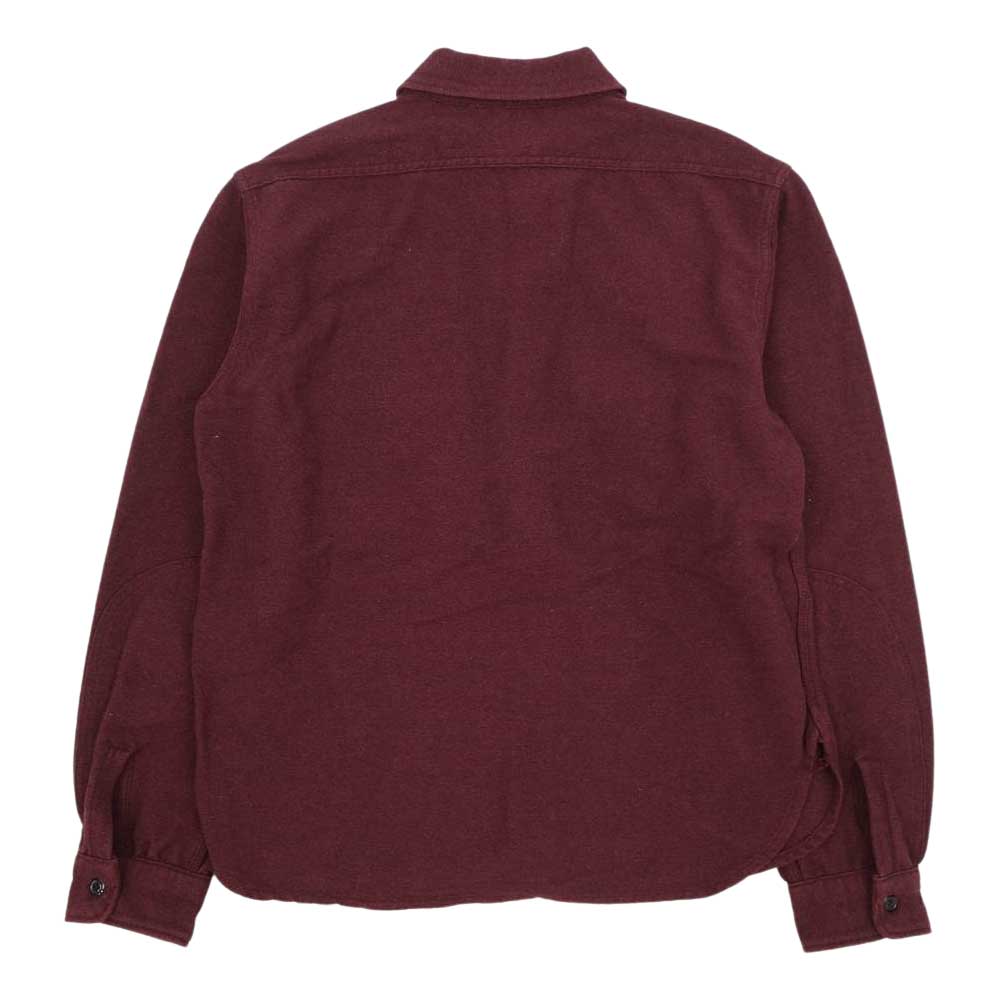 TENDERLOIN テンダーロイン T-BLANKET SHT コットン ウール ナイロン ブランケット シャツ ワインレッド系 L【中古】