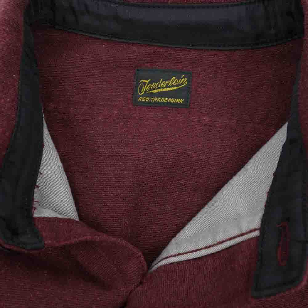 TENDERLOIN テンダーロイン T-BLANKET SHT コットン ウール ナイロン ブランケット シャツ ワインレッド系 L【中古】