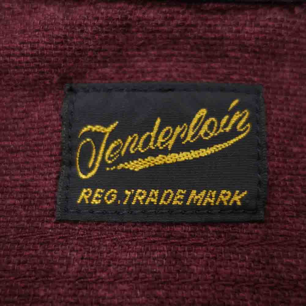 TENDERLOIN テンダーロイン T-BLANKET SHT コットン ウール ナイロン ブランケット シャツ ワインレッド系 L【中古】