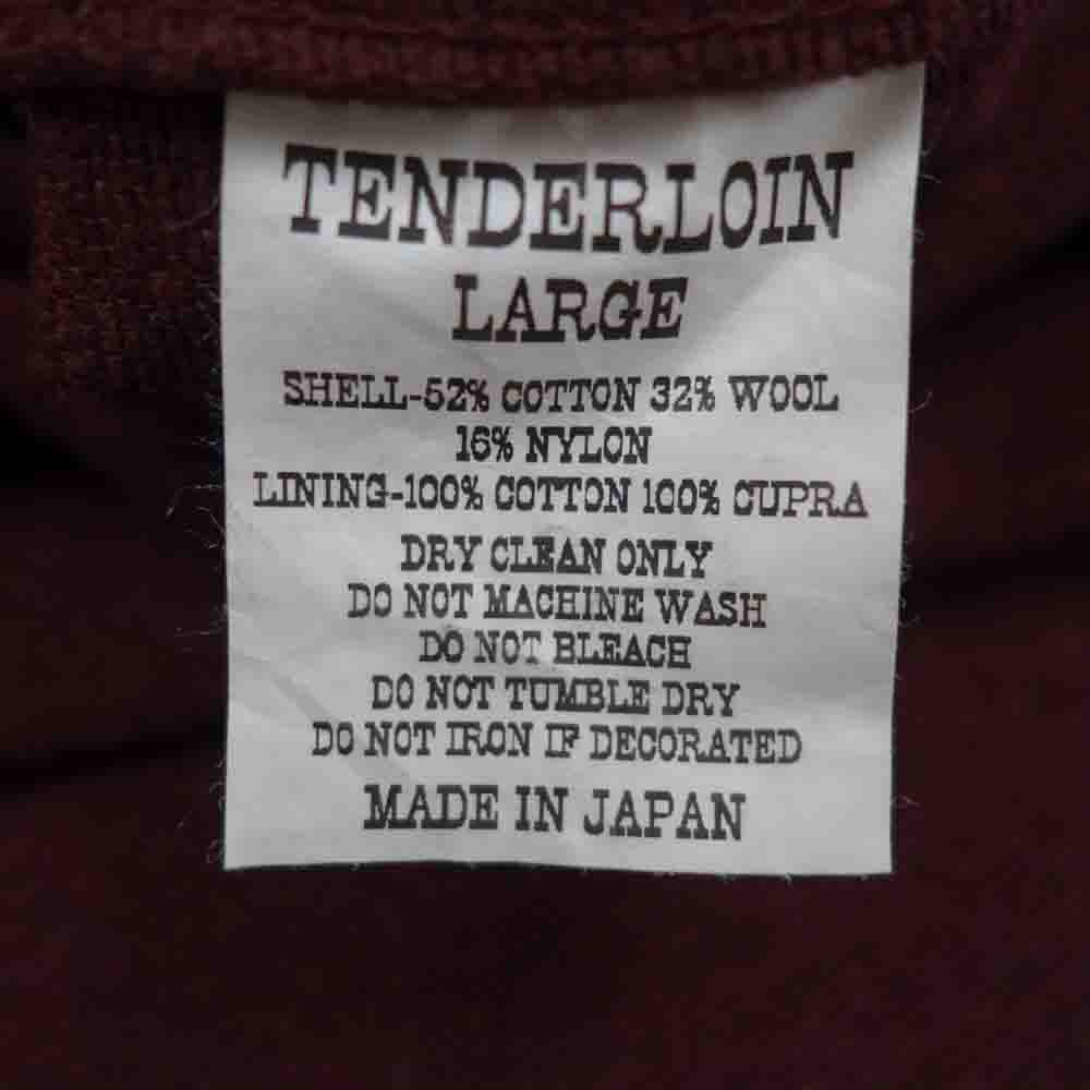 TENDERLOIN テンダーロイン T-BLANKET SHT コットン ウール ナイロン ブランケット シャツ ワインレッド系 L【中古】