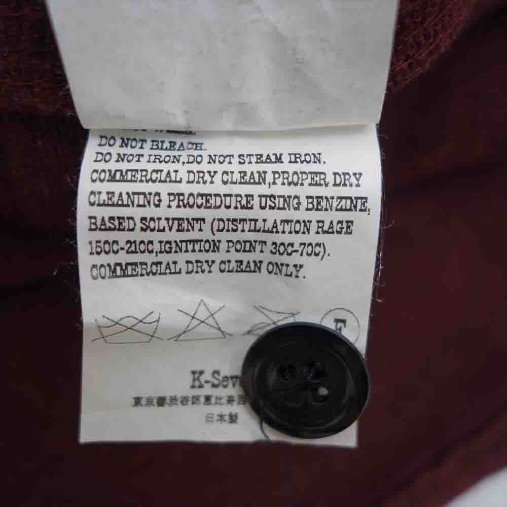 TENDERLOIN テンダーロイン T-BLANKET SHT コットン ウール ナイロン ブランケット シャツ ワインレッド系 L【中古】