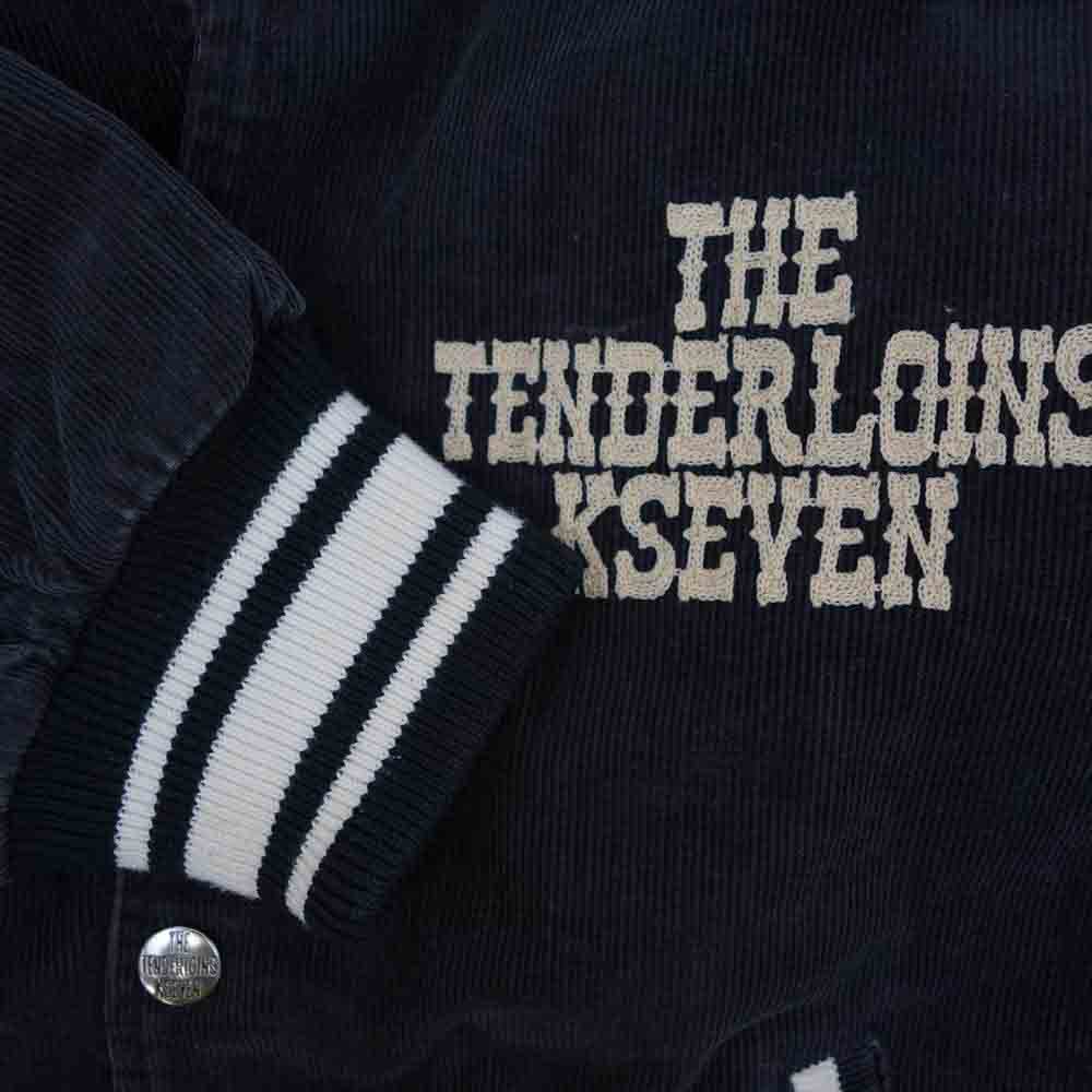 TENDERLOIN テンダーロイン コーデュロイ 中綿 スタジャン スタジアム ジャケット ブラック系 XL【中古】