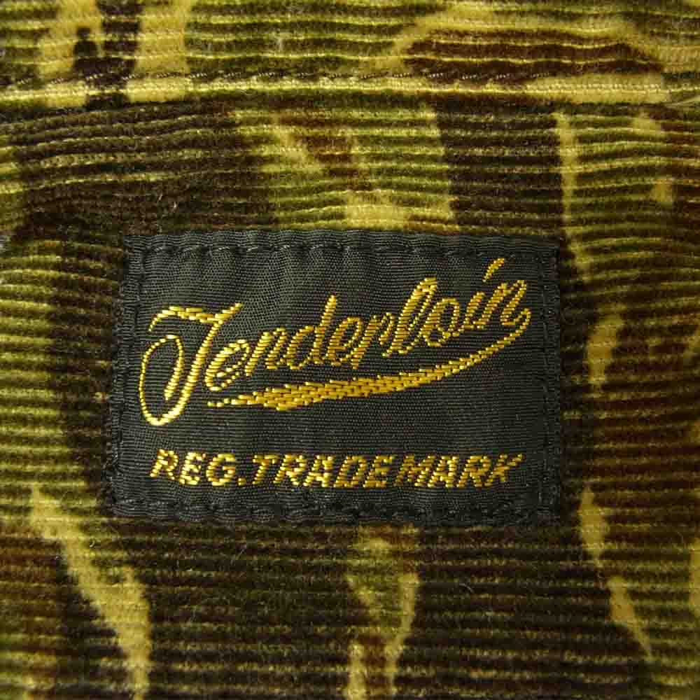 TENDERLOIN テンダーロイン T-CORDUROY SHT BB タイガーカモ コーデュロイ シャツ カーキ系 カモ柄 L【中古】