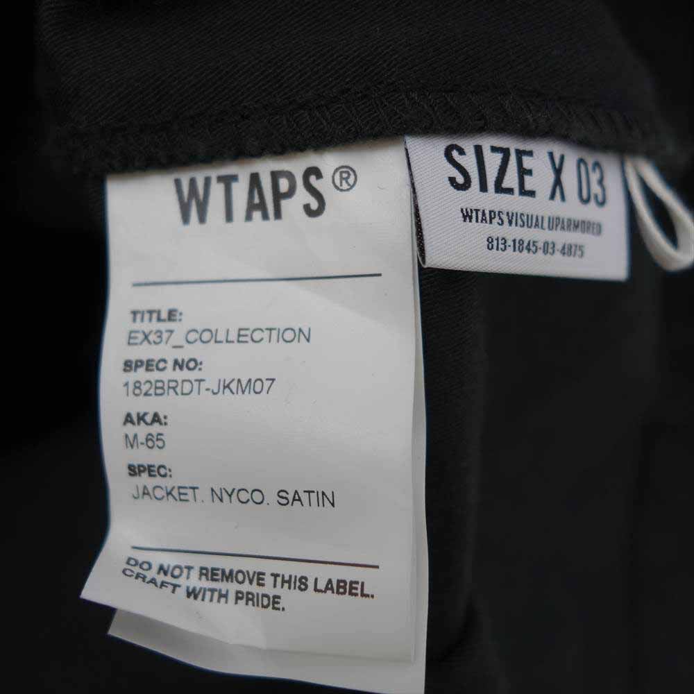 WTAPS ダブルタップス 18AW 182BRDT-JKM07 M-65 ミリタリー ジャケット ブラック系 3【中古】