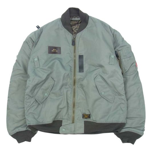 WTAPS ダブルタップス 12AW 122GWDT-JKM01 MA-1 ナイロン フライト ミリタリー ジャケット カーキ系 4【中古】