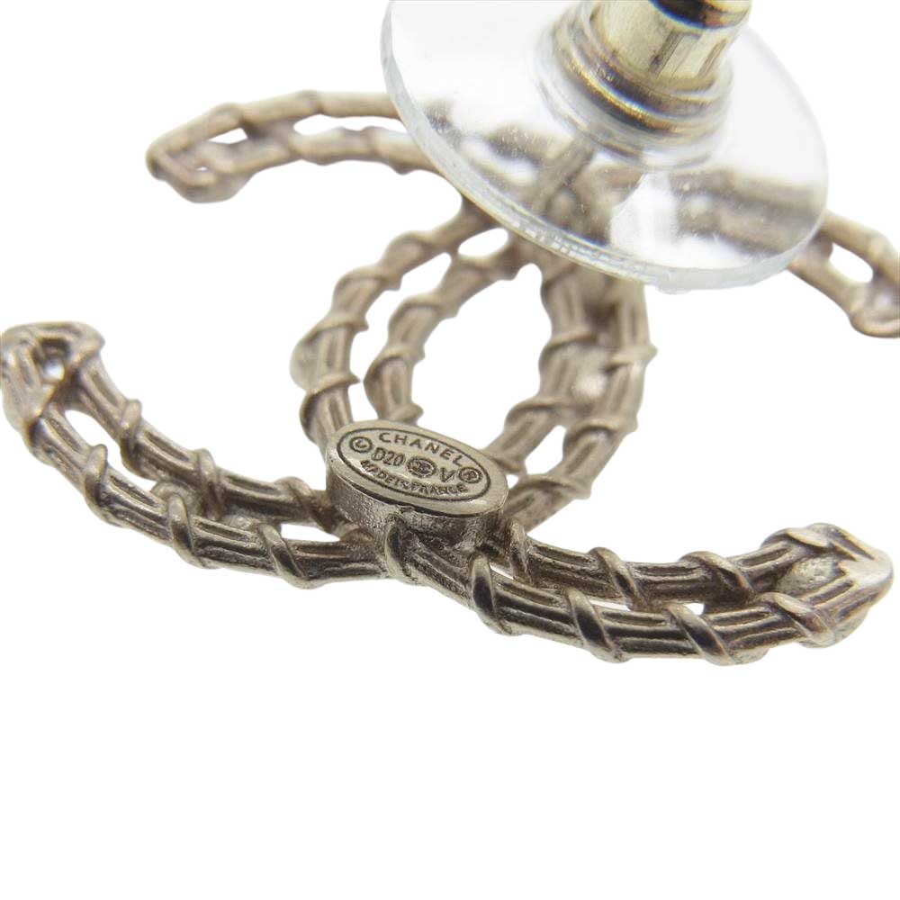 CHANEL シャネル ココマーク フェイクパール ピアス ゴールド系【中古】