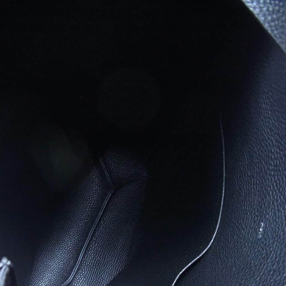 アエタ PG LEATHER SHOULDER M レザー ショルダーバッグ ブラック系【中古】
