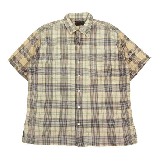 RRL ダブルアールエル 90s 三ツ星タグ チェック 半袖 シャツ ブルー系 M【中古】