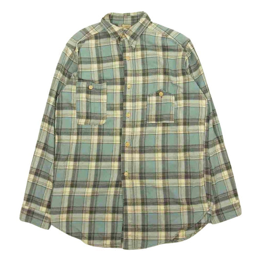 WAREHOUSE ウエアハウス 山ポケット チェック ネルシャツ ブルー系 16【中古】