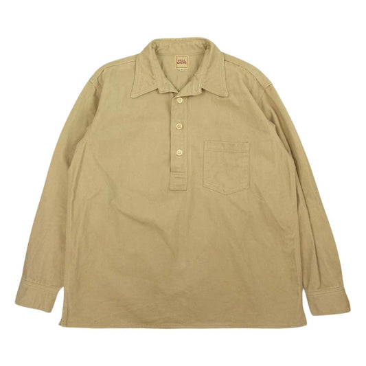 FULLCOUNT フルカウント プルオーバー ワーク シャツ ライトブラウン系 40【中古】