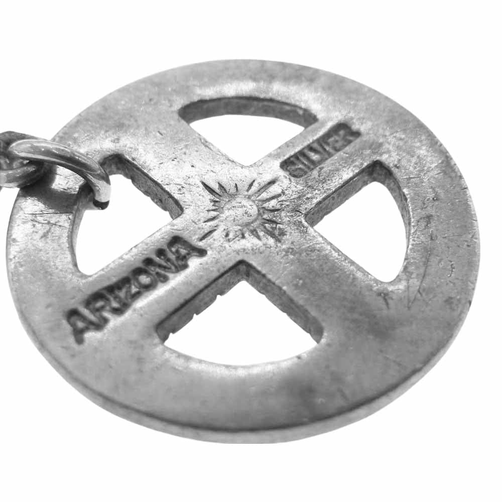 ARIZONA FREEDOM アリゾナフリーダム 70mm 太陽神メタル付き 唐草フェザー K18ハートフェザー カスタム ネックレス シルバー系【中古】