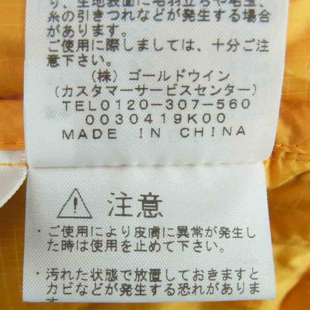 THE NORTH FACE ノースフェイス ND92063 WS Zepher Shell Shirt ウィンドストッパー ゼファー シェル シャツ ダウン ジャケット イエロー系 XL【中古】