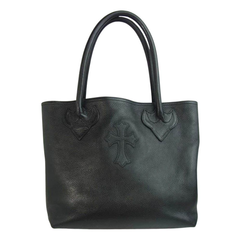 CHROME HEARTS クロムハーツ（原本有） TOTE FS LINED クロスパッチ トート バッグ ブラック系 2【中古】