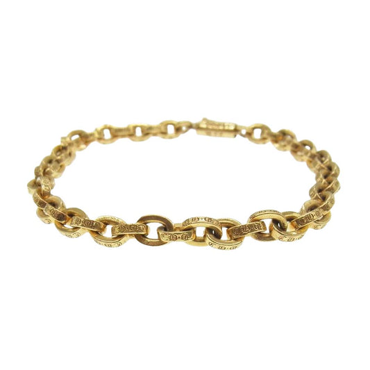 CHROME HEARTS クロムハーツ（原本有） 22K PAPER CHAIN ペーパーチェーン ブレスレット ゴールド系【中古】