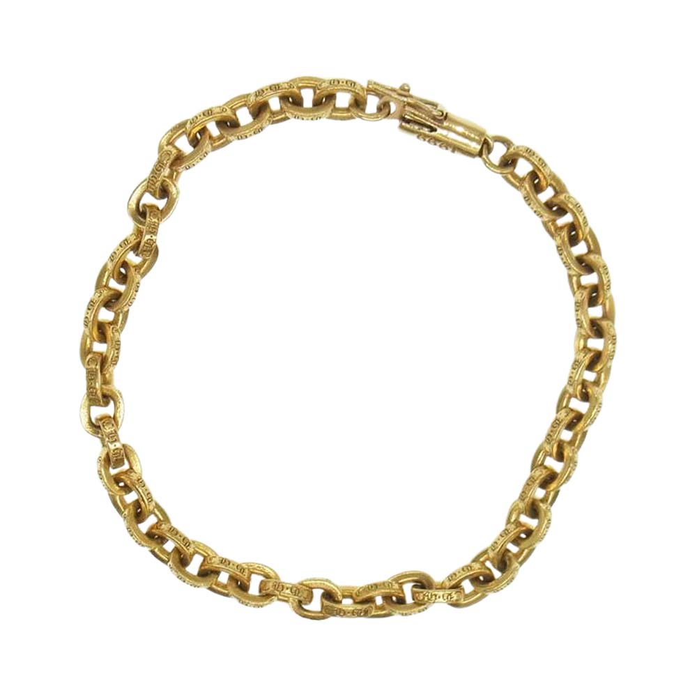 CHROME HEARTS クロムハーツ（原本有） 22K PAPER CHAIN ペーパーチェーン ブレスレット ゴールド系【中古】