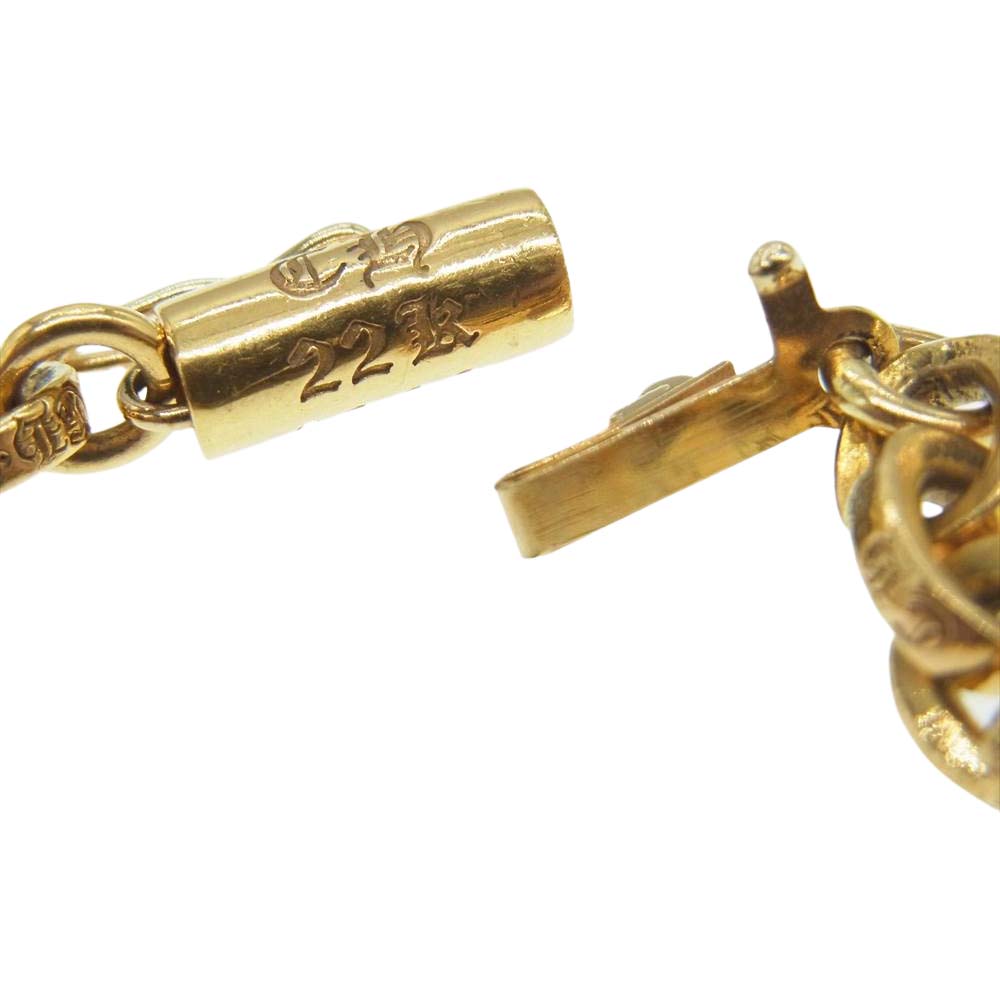 CHROME HEARTS クロムハーツ（原本有） 22K PAPER CHAIN ペーパーチェーン ブレスレット ゴールド系【中古】