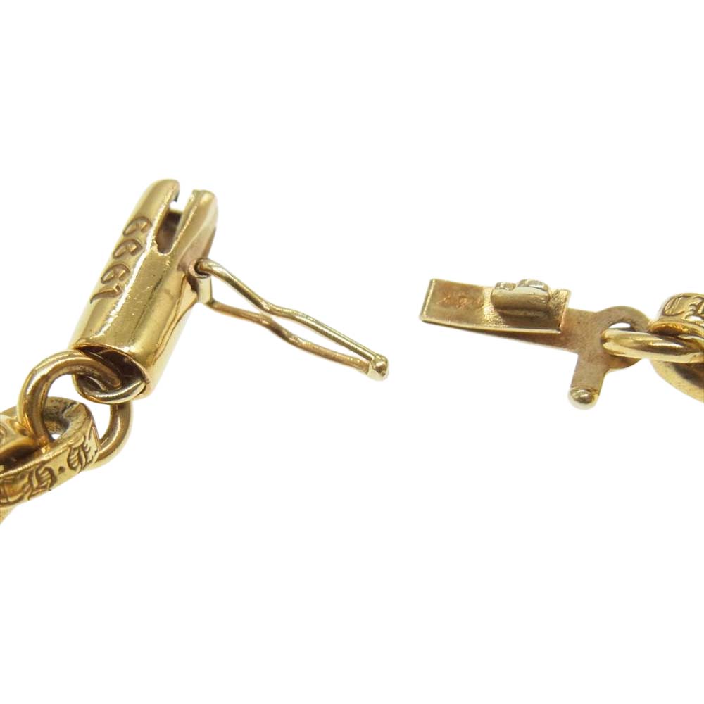 CHROME HEARTS クロムハーツ（原本有） 22K PAPER CHAIN ペーパーチェーン ブレスレット ゴールド系【中古】