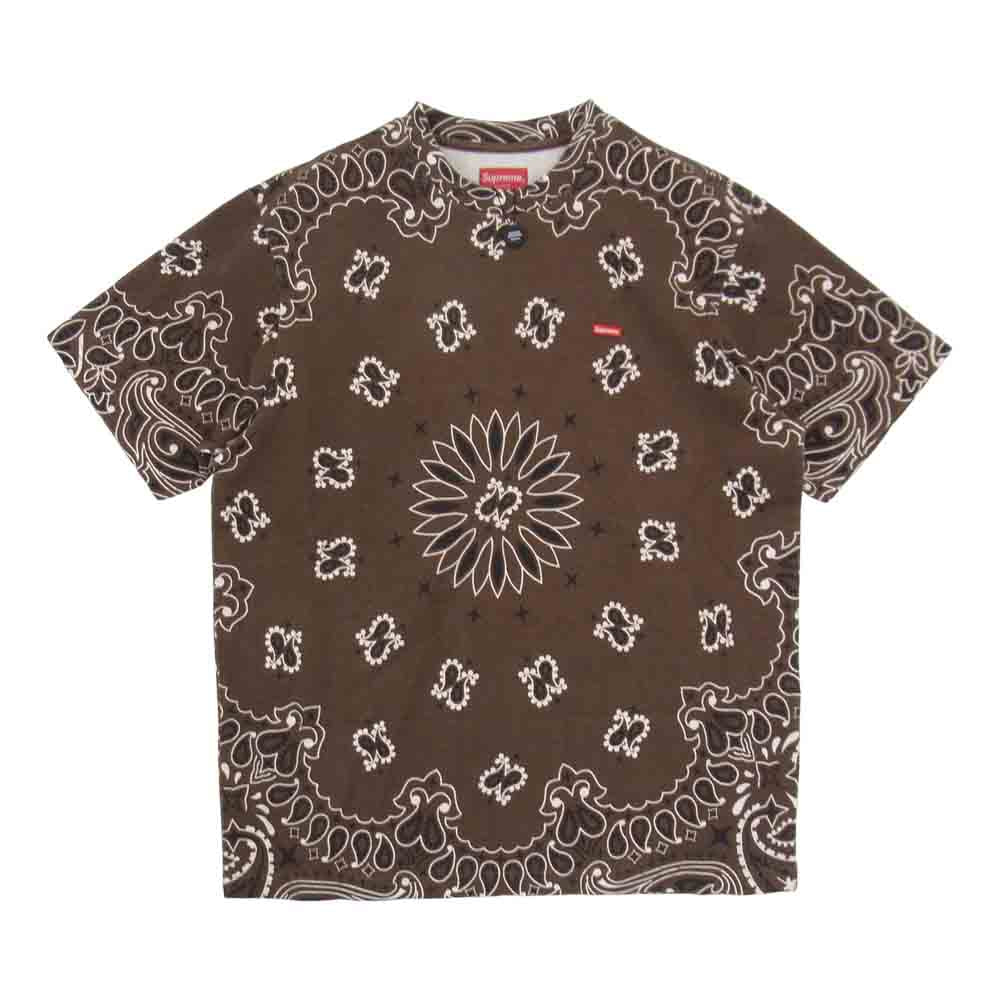 Supreme シュプリーム 21SS Bandana Small Box Logo Tee バンダナ スモールボックス  ロゴ 半袖Tシャツ ブラウン ブラウン系 S【中古】