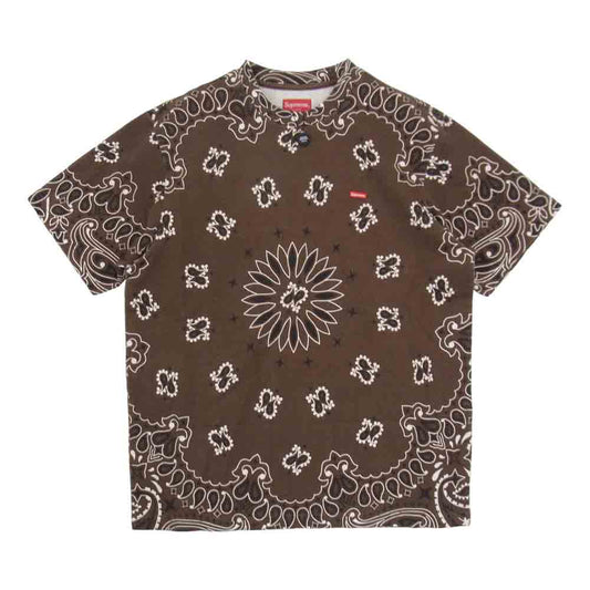 Supreme シュプリーム 21SS Bandana Small Box Logo Tee バンダナ スモールボックス  ロゴ 半袖Tシャツ ブラウン ブラウン系 S【中古】